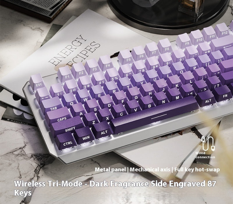 Mechanical Keyboard 87 Key Wired E-sports Game Good-looking Side Engraving Computer Office