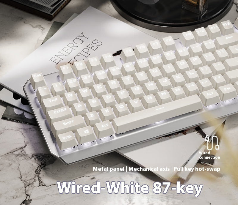 Mechanical Keyboard 87 Key Wired E-sports Game Good-looking Side Engraving Computer Office