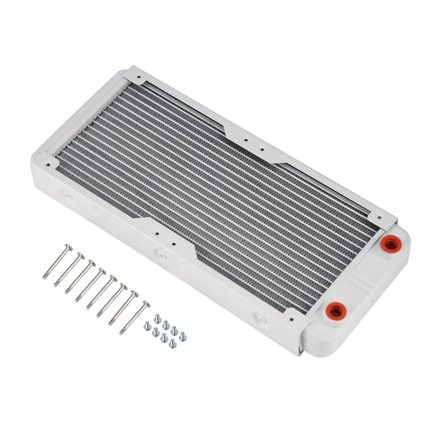 Aluminum Radiator Heat Sink Water Cooling Liquid Heat Exchanger White (360mm)