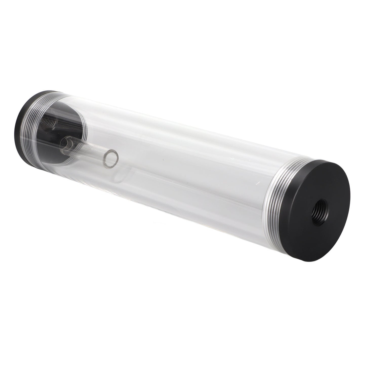 Water Cooling Reservoir 210mm/8.3in Length Acrylic Plastic Material 3 Holes G1/4in Thread Low Noise PC Cooling Tank