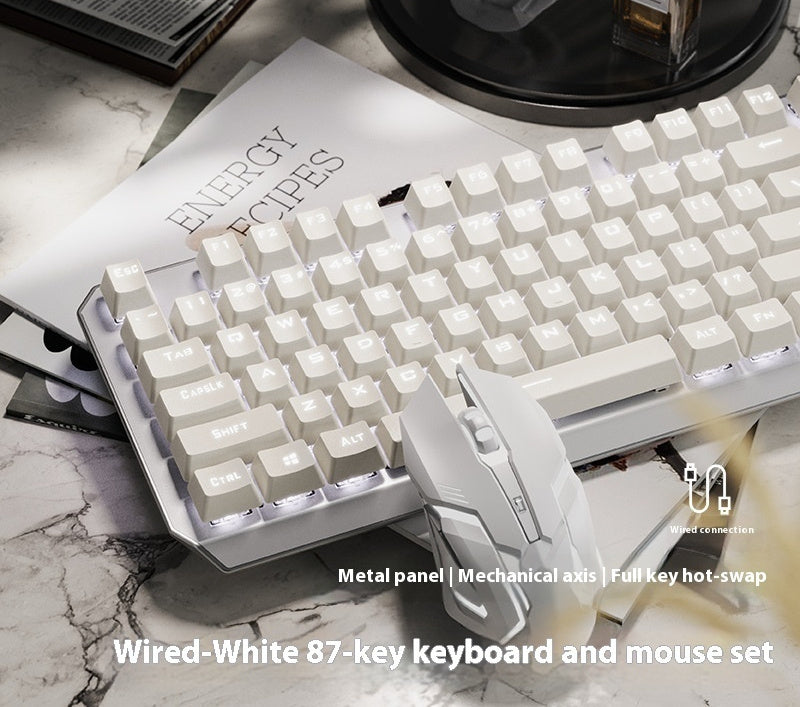 Mechanical Keyboard 87 Key Wired E-sports Game Good-looking Side Engraving Computer Office